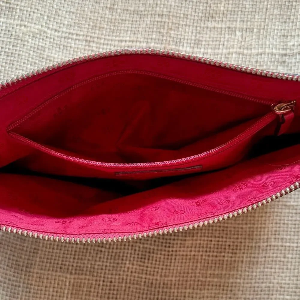 Tory Burch Vibrant Red Wristlet Clutch